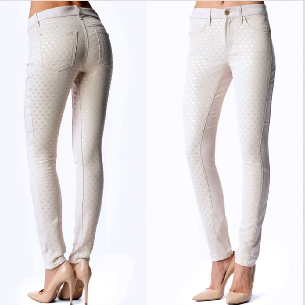 7 For All Mankind the pieced double knit skinny jeans - Picture 2 of 5